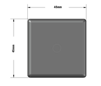 60-010-0 MODULAR SOLUTIONS POLYAMIDE END CAP<br>45MM X 45MM GRAY